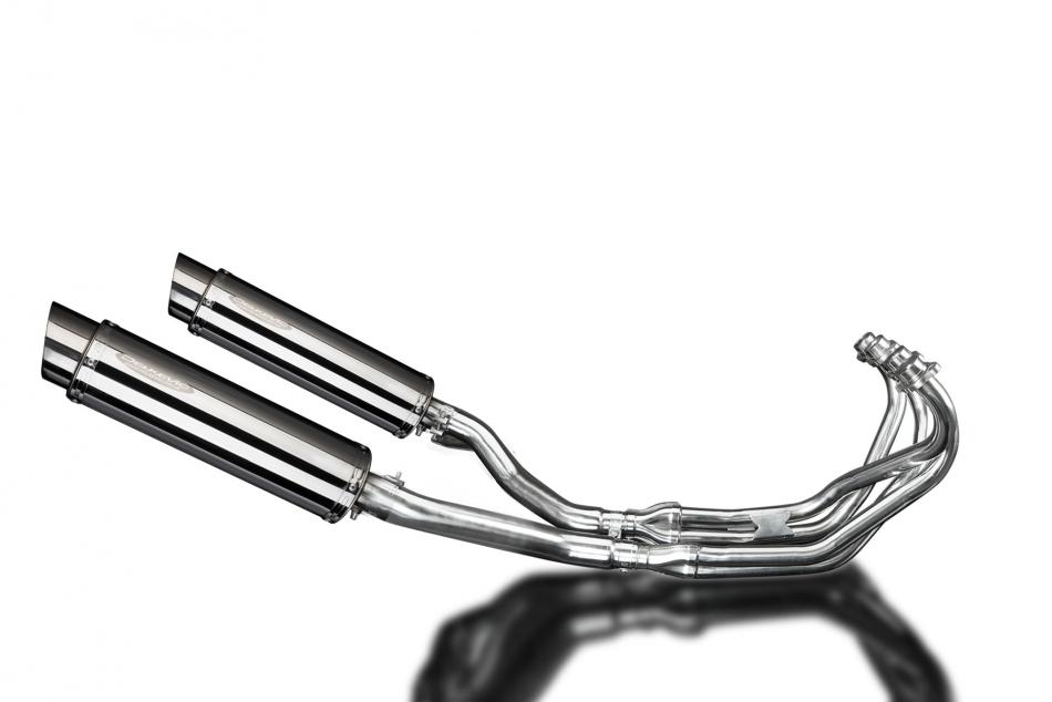 YAMAHA XJ600 DIVERSION 1992-04 FULL EXHAUST 350mm STAINLESS ROUND BSAU SILENCERS