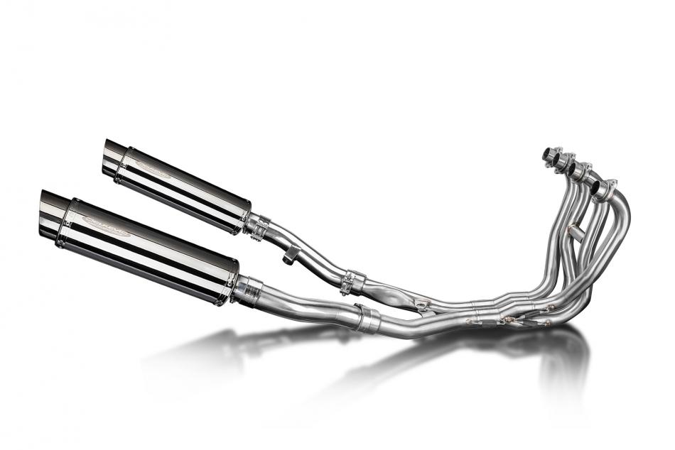 KAWASAKI ZZR400/600 1990-2009 FULL 4-2 EXHAUST SYSTEM 350mm STAINLESS SILENCERS