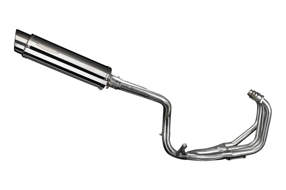 HONDA CB600F HORNET 1998-02 FULL EXHAUST SYSTEM 350mm STAINLESS ROUND SILENCER