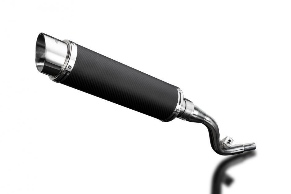SUZUKI DR125 SM 2005-2014 350mm CARBON ROUND BSAU SILENCER EXHAUST KIT