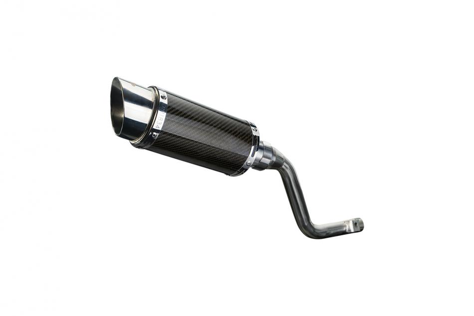 HONDA XR125L 2003-2010 200mm ROUND CARBON SILENCER EXHAUST KIT