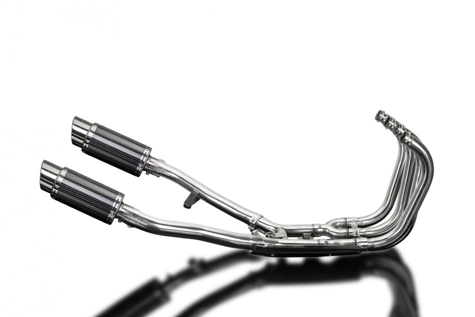 Suzuki GSX1400 2001-2004 Delkevic Full Exhaust 4-2 200mm Round Carbon Silencers