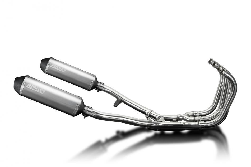 Suzuki GSX1400 2001-04 Delkevic Full Exhaust 4-2 343mm X-Oval Titanium Silencers