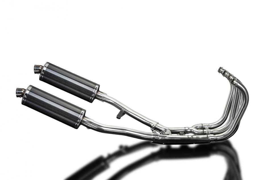 Suzuki GSX1400 2001-2004 Delkevic Full Exhaust 4-2 350mm Oval Carbon Silencers