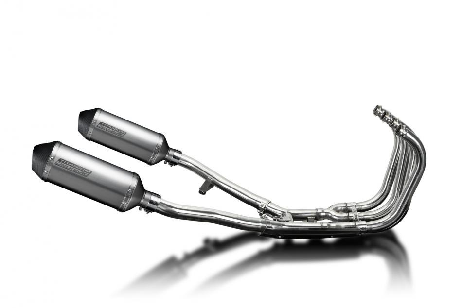 Suzuki GSX1400 2001-04 Delkevic Full Exhaust 4-2 260mm X-Oval Titanium Silencers