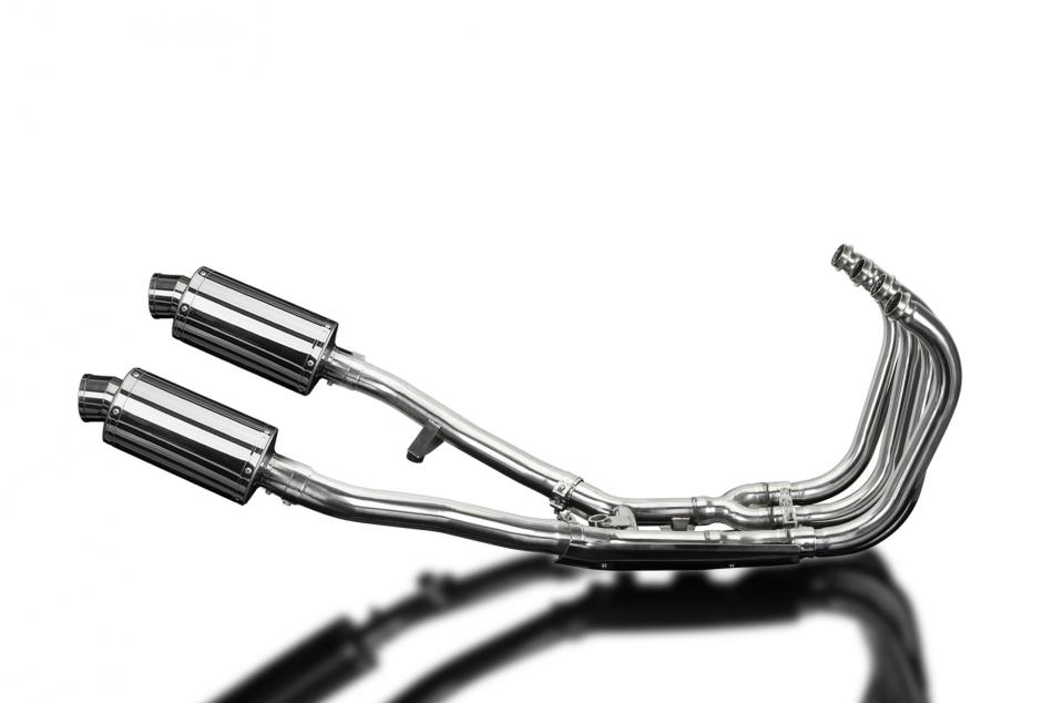 Suzuki GSX1400 2001-04 Delkevic Full Exhaust 4-2 225mm Oval Stainless Silencers