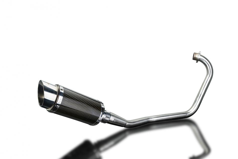 HONDA CBF125 2008-2015 FULL EXHAUST SYSTEM 200mm CARBON ROUND SILENCER