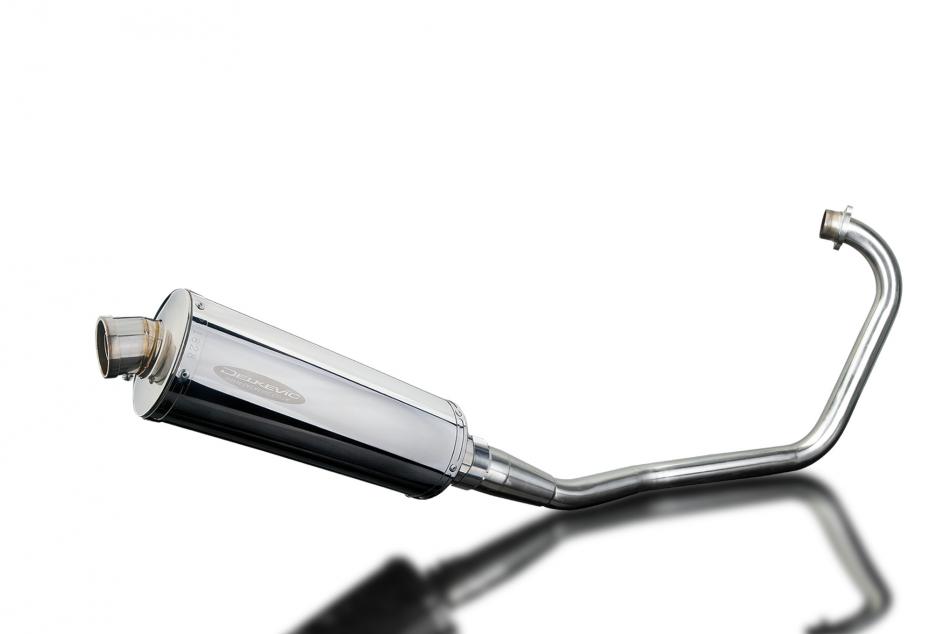 HONDA CBF125 2008-2015 FULL EXHAUST SYSTEM 350mm STAINLESS OVAL BSAU SILENCER