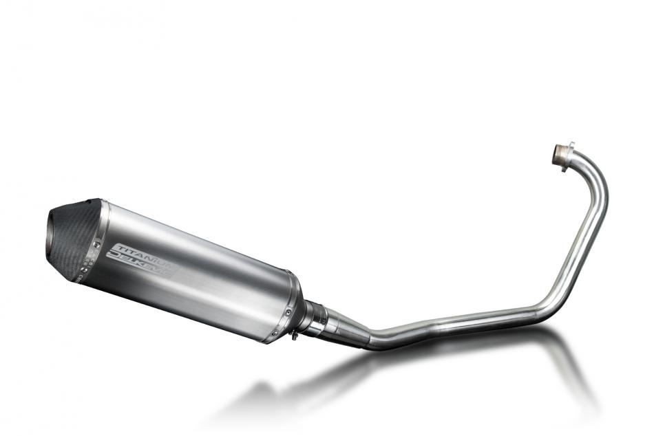 Honda CBF125 2008-2015 Complete Exhaust 343mm X-Oval Titanium Silencer Can