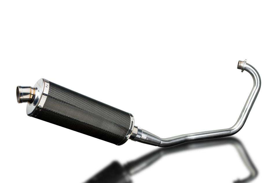 HONDA CBF125 2008-2015 FULL EXHAUST SYSTEM 350mm CARBON OVAL BSAU SILENCER