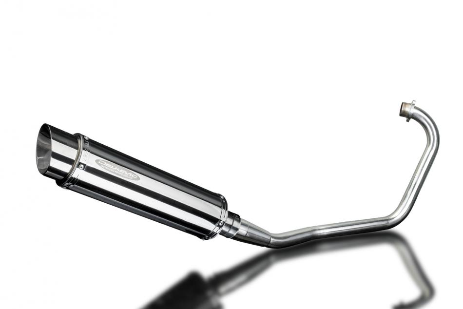 HONDA CBF125 2008-2015 FULL EXHAUST SYSTEM 350mm STAINLESS ROUND SILENCER