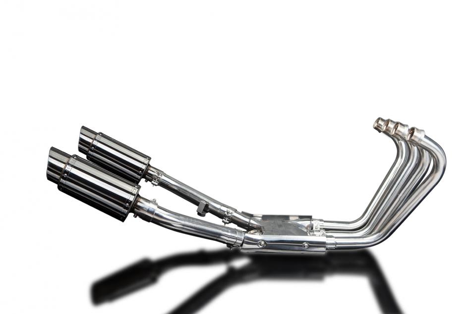 XJR1300 2004-2006 / MINI 200mm (8 inch) ROUND SILENCER 4-2 COMPLETE SYSTEM 304 STAINLESS STEEL