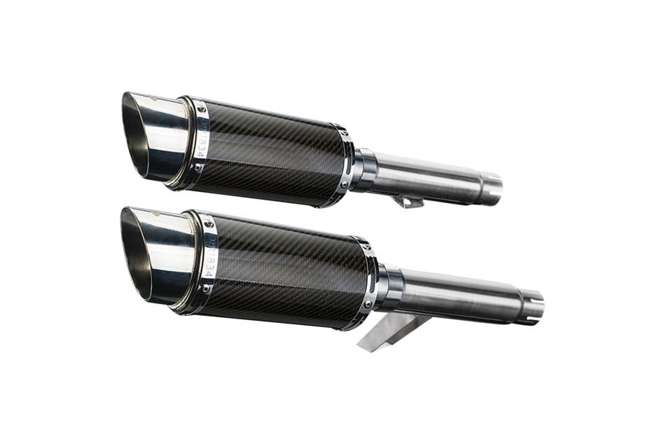 KAWASAKI GPZ900R ZX900A 1984-03 200mm ROUND CARBON SILENCER EXHAUST KIT