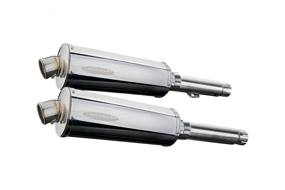 KAWASAKI GPZ900R ZX900A 1984-03 350mm OVAL STAINLESS BSAU SILENCER EXHAUST KIT