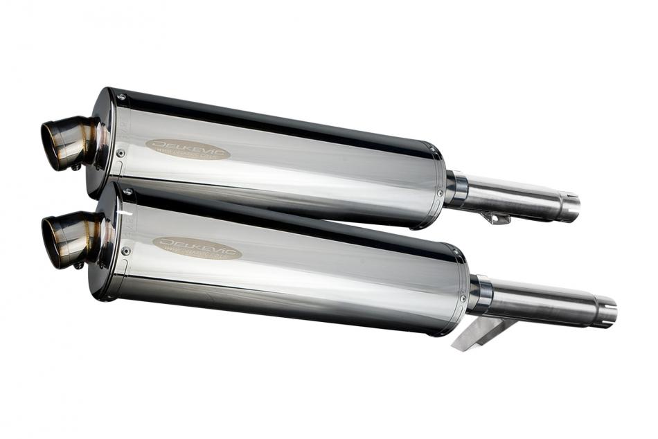 KAWASAKI GPZ900R ZX900A 1984-03 450mm OVAL STAINLESS BSAU SILENCER EXHAUST KIT