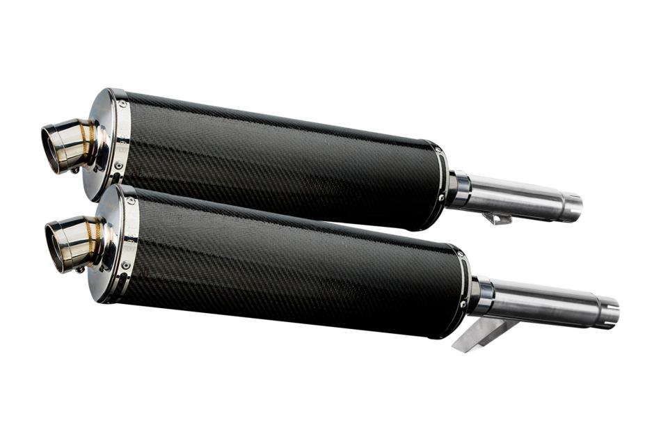 KAWASAKI GPZ900R ZX900A 1984-03 450mm OVAL CARBON BSAU SILENCER EXHAUST KIT