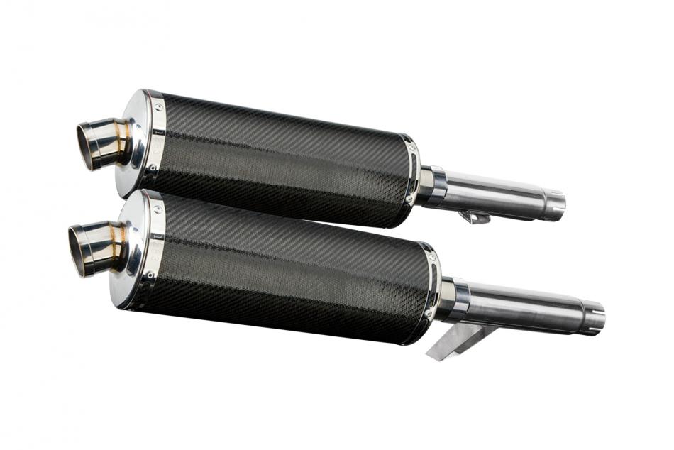 KAWASAKI GPZ900R ZX900A 1984-03 350mm OVAL CARBON BSAU SILENCER EXHAUST KIT