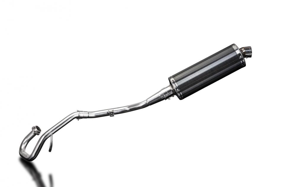 YAMAHA WR125R 2009-2018 FULL EXHAUST SYSTEM 350mm CARBON OVAL BSAU SILENCER
