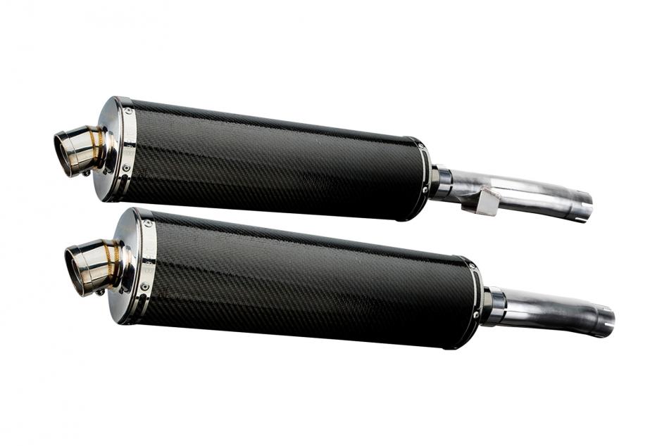 KAWASAKI ZR1100A ZEPHYR 92-95 450mm OVAL CARBON BSAU SILENCER EXHAUST KIT