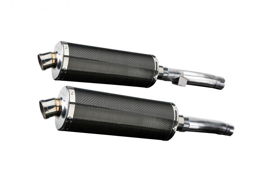 KAWASAKI ZR1100A ZEPHYR 92-95 350mm OVAL CARBON BSAU SILENCER EXHAUST KIT