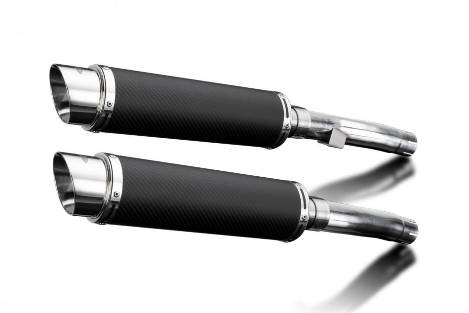 KAWASAKI ZR1100A ZEPHYR 92-95 350mm CARBON ROUND BSAU SILENCER EXHAUST KIT
