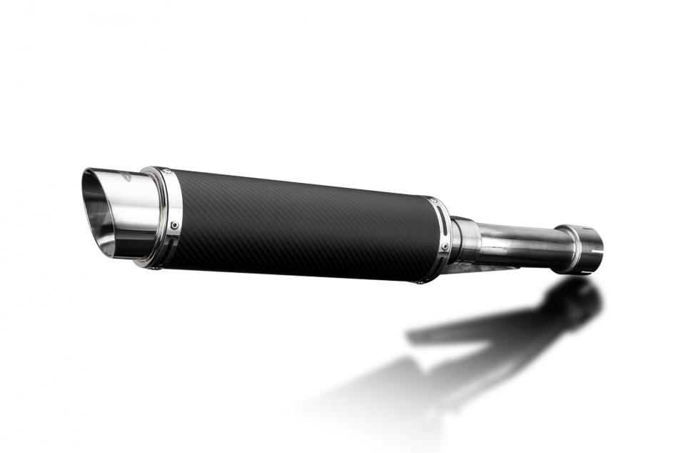 HONDA GB400F/F2/TT H3 NC20 85-89 350mm CARBON ROUND BSAU SILENCER EXHAUST KIT