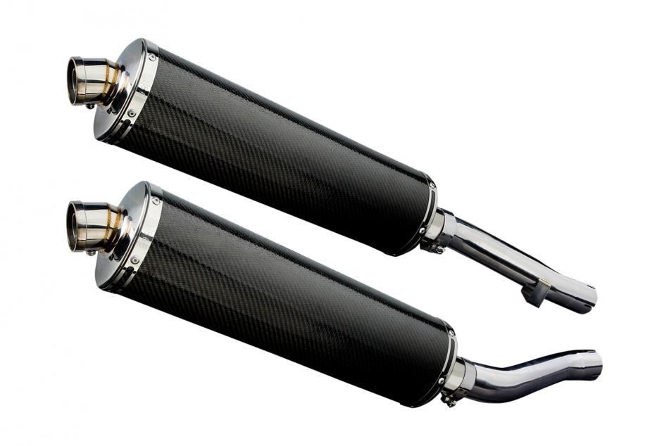 YAMAHA XJR1300 2004-2006 450mm OVAL CARBON BSAU SILENCER EXHAUST KIT