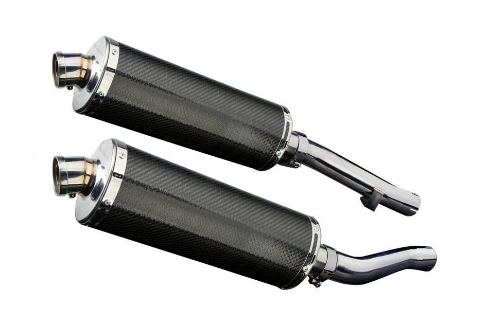 YAMAHA XJR1300 2004-2006 350mm OVAL CARBON BSAU SILENCER EXHAUST KIT