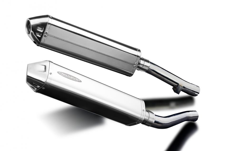 Yamaha XJR1300 2004-2006 420mm Tri-Oval Stainless Exhaust Silencers Cans Kit