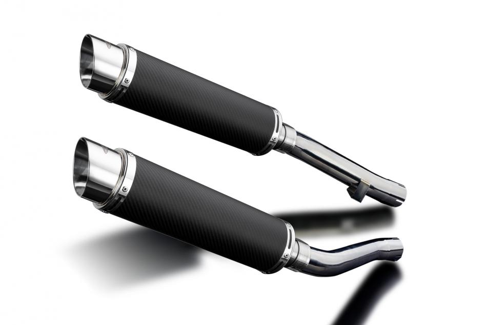 YAMAHA XJR1300 2004-2006 350mm CARBON ROUND BSAU SILENCER EXHAUST KIT