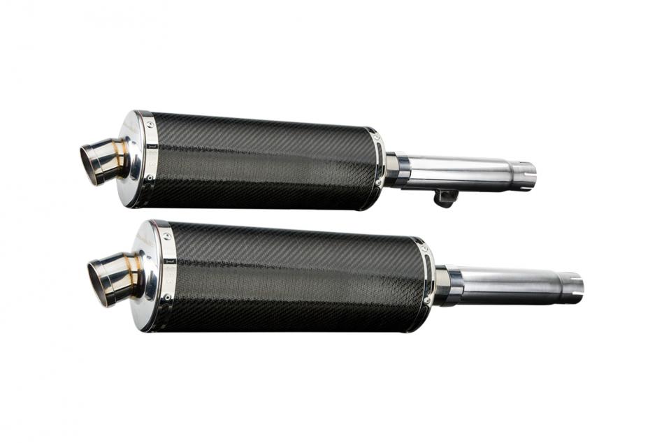 HONDA CB450 K3-K7 1970-1974 350mm OVAL CARBON BSAU SILENCER EXHAUST KIT