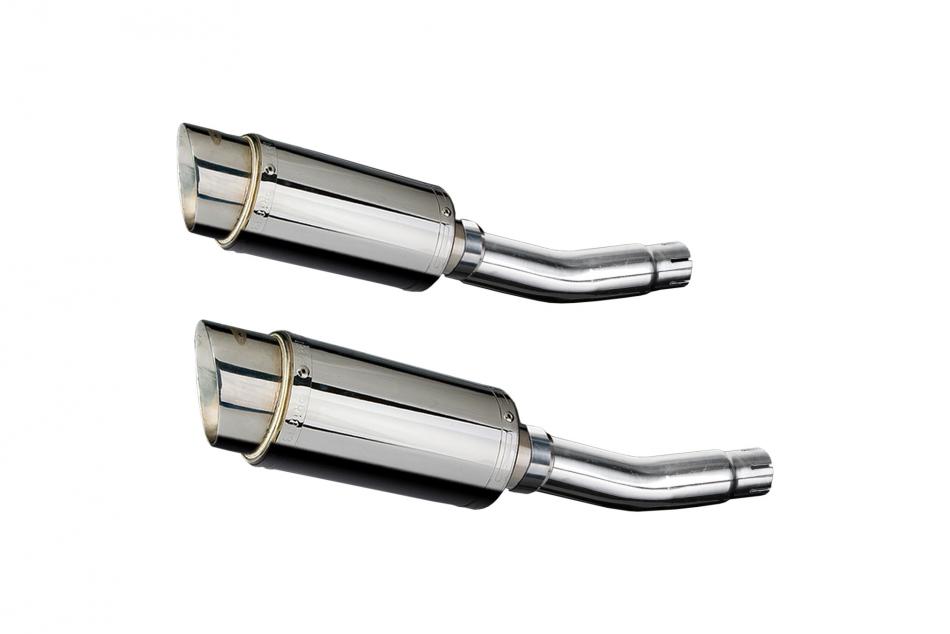 HONDA CB500T 1975-1976 200mm ROUND STAINLESS SILENCER EXHAUST KIT