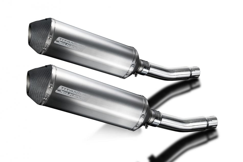 Honda CB500T 1975-1976 343mm X-Oval Titanium Exhaust Silencer Can Kit