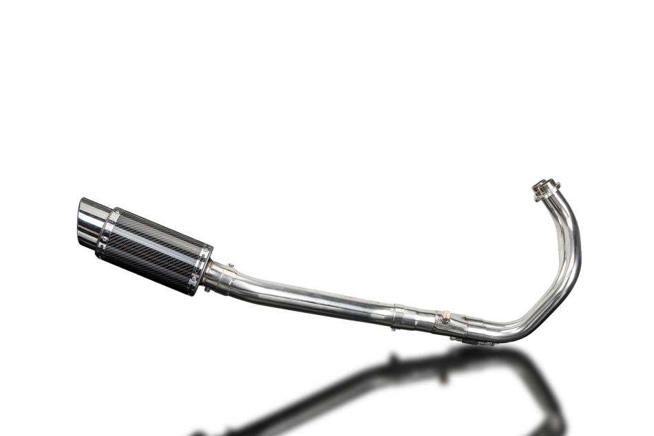 XSR700 2015-2021 / MINI 200mm (8 inch) CARBON FIBRE ROUND SILENCER 2-1 COMPLETE SYSTEM