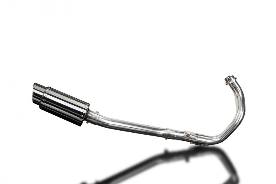 XSR700 2015-2021 / MINI 200mm (8 inch) ROUND SILENCER 2-1 COMPLETE SYSTEM 304 STAINLESS STEEL