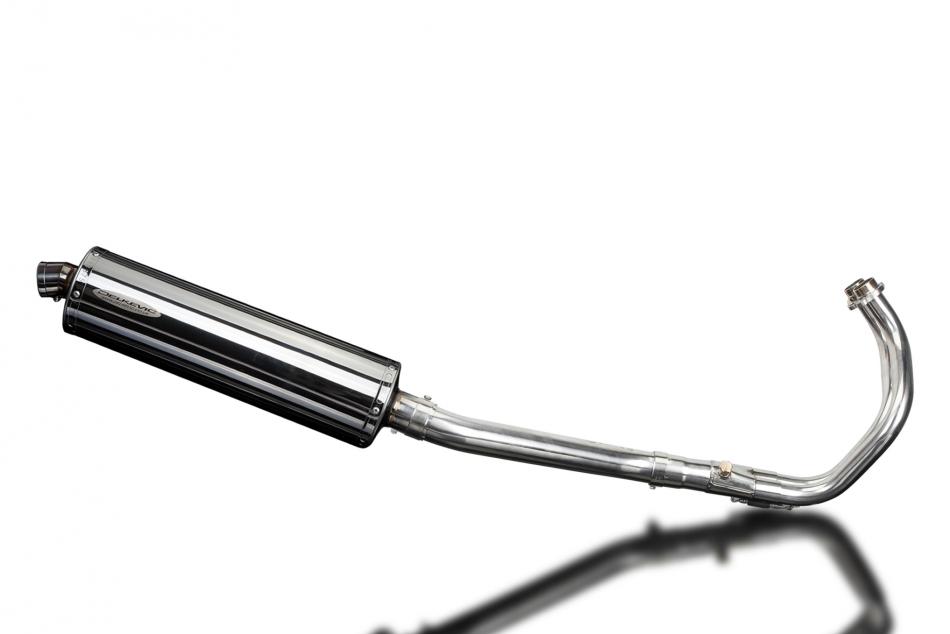 XSR700 2015-2021 / OVAL 450mm (18 inch) SILENCER 2-1 COMPLETE SYSTEM 304 STAINLESS STEEL