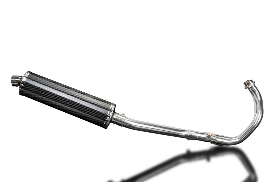 XSR700 2015-2021 / OVAL 450mm (18 inch) CARBON FIBRE SILENCER 2-1 COMPLETE SYSTEM