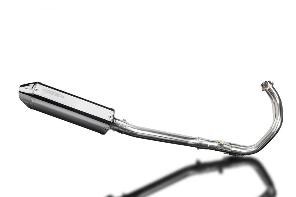 XSR700 2015-2021 / TRI-OVAL 320mm (13 inch) R/H SILENCER 2-1 COMPLETE SYSTEM 304 STAINLESS STEEL