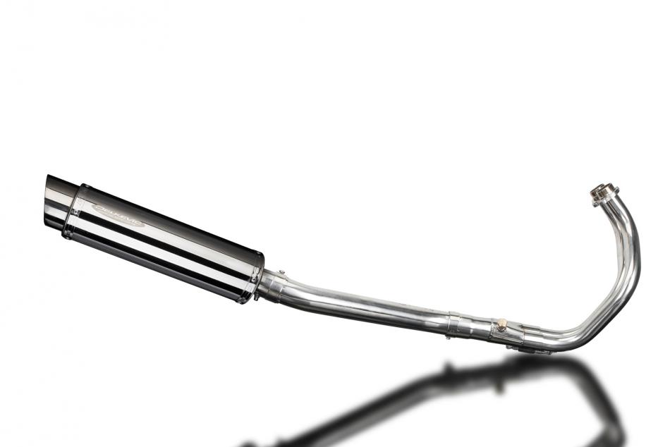 XSR700 2015-2021 / SL10 ROUND 350mm (14 inch) SILENCER 2-1 COMPLETE SYSTEM 304 STAINLESS STEEL