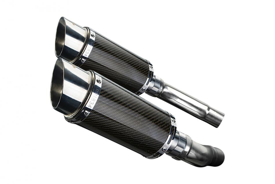 TRIUMPH  STREET TRIPLE R 09-12 200mm ROUND CARBON  SILENCER EXHAUST KIT