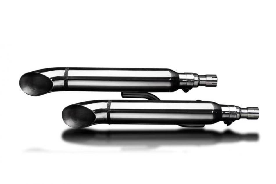 YAMAHA XVS1100/A DRAGSTAR 1998-2009 410mm CUSTOM SILENCER EXHAUST KIT TURN OUT