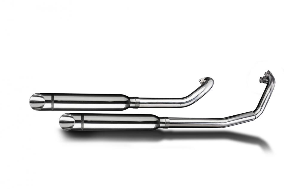 XVS650 DRAGSTAR 2004-2016 / V-STAR 2004-2016 / 2 into 2 COMPLETE SYSTEM 410mm CUSTOM SILENCERS WITH