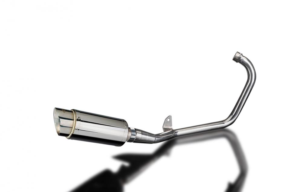 YAMAHA YBR125ED 2005-16 FULL EXHAUST SYSTEM 200mm STAINLESS ROUND SILENCER