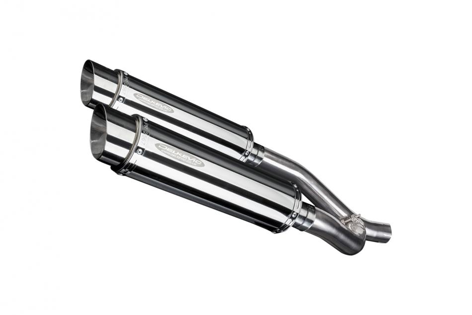 YAMAHA XT660Z TENERE 08-16 350mm ROUND STAINLESS BSAU SILENCER EXHAUST KIT