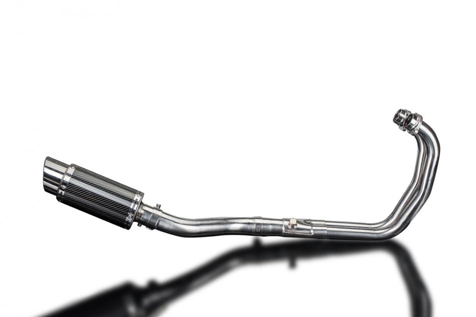 YZFR3 YZF-R3 2015-2024 COMPLETE 2-1 EXHAUST SYSTEM MINI 200mm CARBON ROUND SILENCER