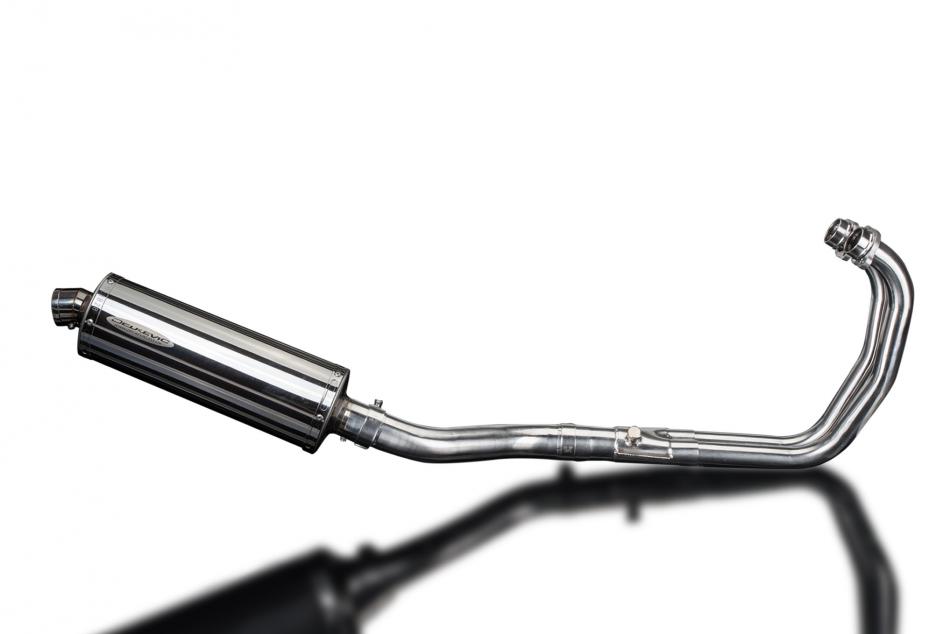YZFR3 YZF-R3 2015-2024 OVAL 350mm STAINLESS STEEL SILENCER 2-1 COMPLETE SYSTEM