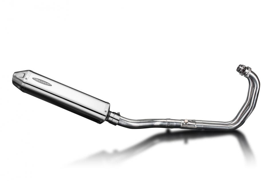 Yamaha YZF-R3 15-24 MT03 17-24 Full Exhaust 2-1 420mm TriOval Stainless Silencer