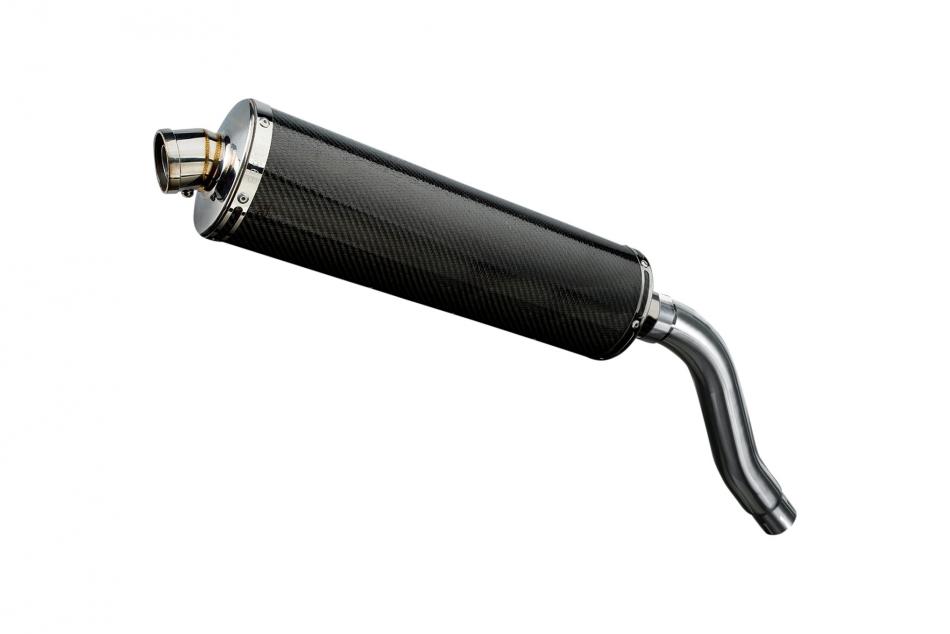 HONDA XL650V TRANSALP 2000-2008 450mm OVAL CARBON BSAU SILENCER EXHAUST KIT