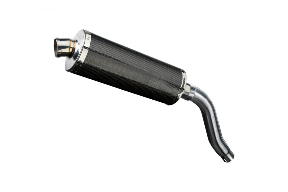 HONDA XL650V TRANSALP 2000-2008 350mm OVAL CARBON BSAU SILENCER EXHAUST KIT