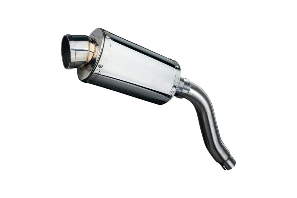 HONDA XL650V TRANSALP 2000-2008 225mm OVAL STAINLESS SILENCER EXHAUST KIT